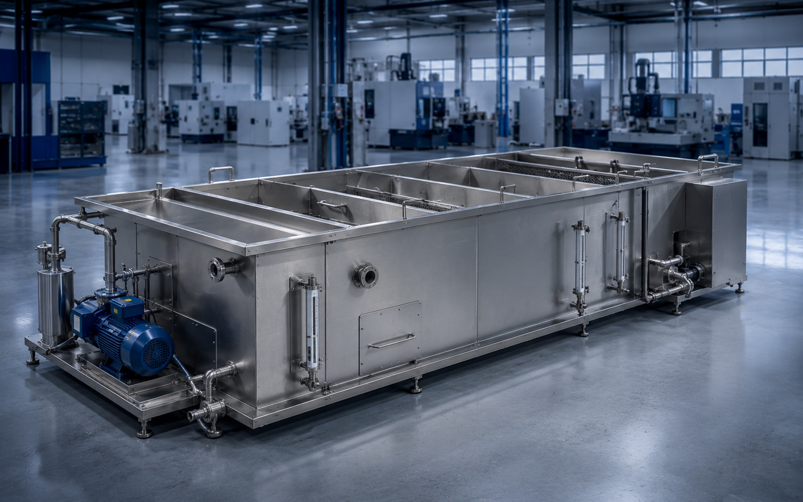 Coolant tank for CNC machine fluid storage