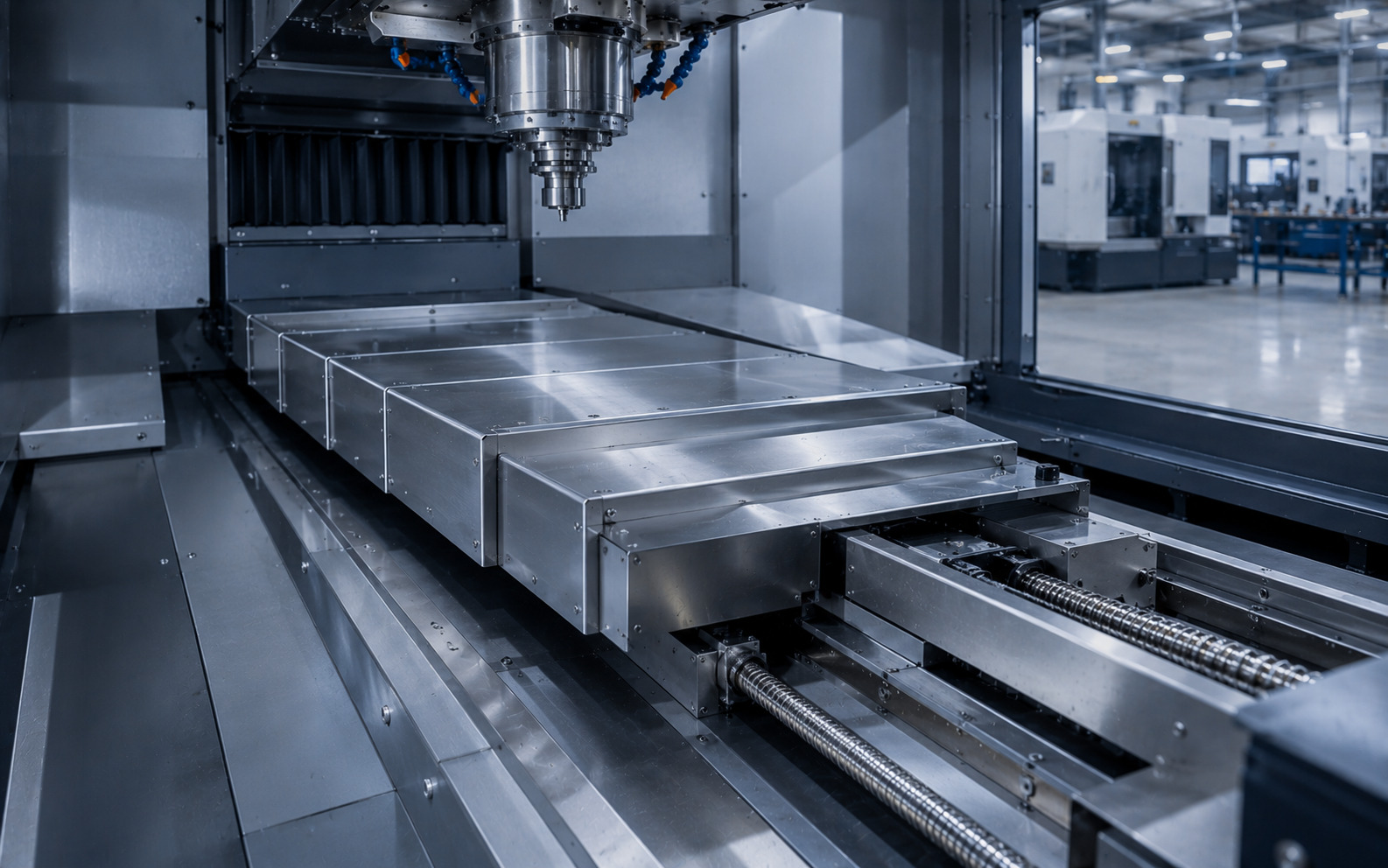 Telescopic covers for CNC machine slideway protection